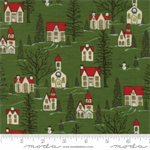 Moda - Winter Village - Christmas Village, Spruce Green