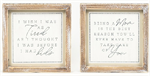 Double Sided Wooden Sign - Tired/Care
