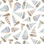 Blank Quilting - Ocean Oasis - Sailboats, Ivory