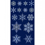 Benartex - Artful Snowflake - 24^ Snowflake Panel, Blue