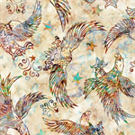 Quilting Treasures - Liberty Glory Freedom - Eagle Toss, Cream
