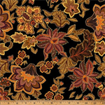 Hoffman California - Gilded Garden - Leaves & Flowers, Black/Gold
