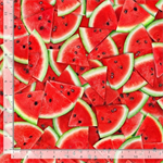 Timeless Treasures - Fruit - Packed Watermelon Slices, Watermelon