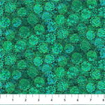 Northcott - Shimmer Paradise - Flower Puffs, Green