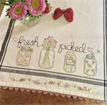 Bareroots Dishtowel Embroidery Kit - 18^ x 27^ - Fresh Picked
