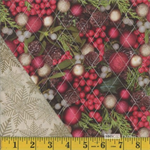Mook - Quilted Fabric - Holiday, Red/Tan