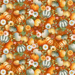 Studio E - Baskets Of Autumn Blessings - Allover Pumpkin, Pumpkin