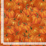 Timeless Treasures - Thankful - Packed Pumpkin Metallic, Orange