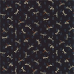 Robert Kaufman - Sevenberry: Kasuri 2 - Dragonflies & Chevrons, Black