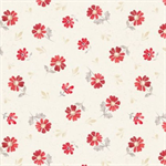 Wilmington Prints - Scarlet Dreams - Medium Floral Toss, Cream