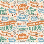 Riley Blake - Camp S'mores - Text, Marshmallow