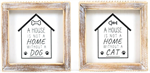Double Sided Wooden Sign - A house is not a home