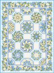 In The Beginning Pattern - Periwinkle Spring Kaleidscope Quilt Pattern