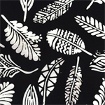 Benartex - Batiks - Bali Sandy Isle - Feather, Black/White