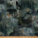 Hoffman California - Stag and Stone - Animal Silhouettes, Smoke