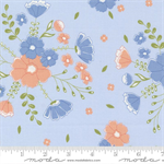 Moda - Peachy Keen - Meadow Floral, Light Blue