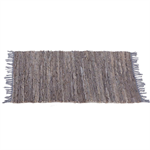 Rug - Grey Chindi, leather