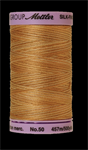 Mettler Thread - Silk Finish Variegated Cotton - 500 yd. - 50 Wt; Bleached Straw