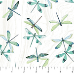 Northcott - Tranquil Waters - Dragonflies, White