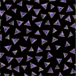 Clothworks - Laurel Burch Basic Triangle - Gold Metallic, Black