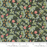 Moda - Morris Meadow - Liecester Leaf, Damask Black