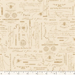 Marcus Fabrics - Summer House - Bee Script, Cream