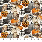 Northcott - Night Owl - Owl & Pumpkin, Cream