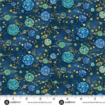 Makower Fabrics - Orbit - Galaxy, Blue