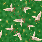 Quilting Treasures - A Star Above - Doves, Green