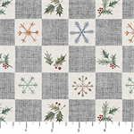 Figo Fabrics - Cozy Cubs - Snow Check, Gray