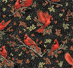 Hoffman California - Berries & Birch - Cardinals, Black/Gold