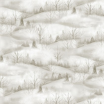 P & B Textiles - Winter Song - Tonal Scenic, Light Silver
