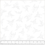 Windham Fabrics - Frosting - Cherubs, White on White