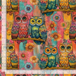 Timeless Treasures  Wild Wings - Packed Owls & Floral, Multi