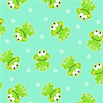A.E. Nathan - Comfy Flannel Prints - Bubble Frog, Aqua