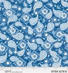 P & B Textiles - Barnyard Babies - Paisley Print, Blue