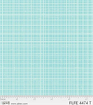 P & B Textiles - Flowers & Feathers - Plaid Texture, Teal