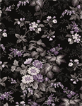 Wilmington Prints - Blackberry Bramble - Large Floral, Black