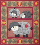 Quilt Wall Hanging Kit - Twin Lambs - Size 13^ X 15^
