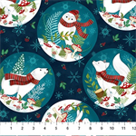 Northcott - Woodland Wishes - Big Circles, Navy