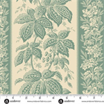 Andover Fabrics - Jingle Bell - Holiday Vine, Vintage Blue