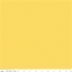 Riley Blake - Basic - Swiss Dot, White on Yellow