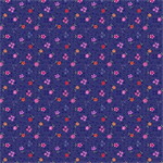 Clothworks - Morning Glory - Tiny Flora, Dark Indigo