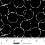 Studio E - Sweet Licorice - Stitched Circles, Black