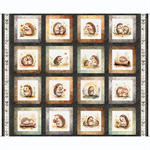 Quilting Treasures - Hedgehugs - Picture Patches, Charcoal