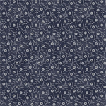 Windham Fabrics - Faded Indigo - Daisy Toss, Dark Indigo