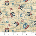 Northcott - Historic Route 66 - Route Signs, Cream