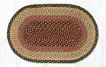 Braided Rug - Burgundy/Grey/Cream, 27^ X 45^ (Oval)