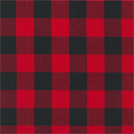 Robert Kaufman - Carolina Gingham - 1^ Buffalo Plaid, Black/Red