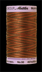 Mettler Thread - Silk Finish Variegated Cotton - 500 yd. - 50 Wt; Chocolate